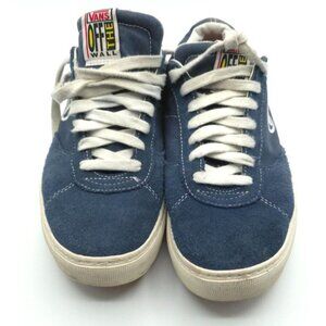 Vans Off The Wall Navy Blue Suede Skateboard Sneakers Men's 8.5 Vintage Skate Sh